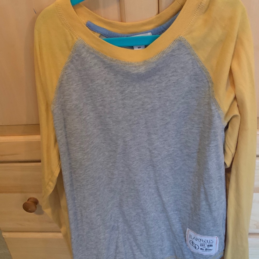 Boys long sleeve baseball tee